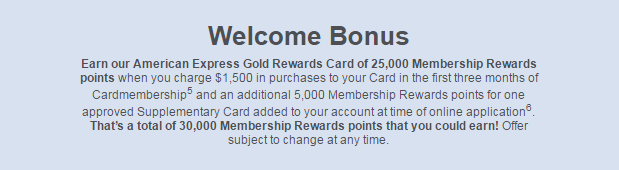 AMEX Gold New Offer