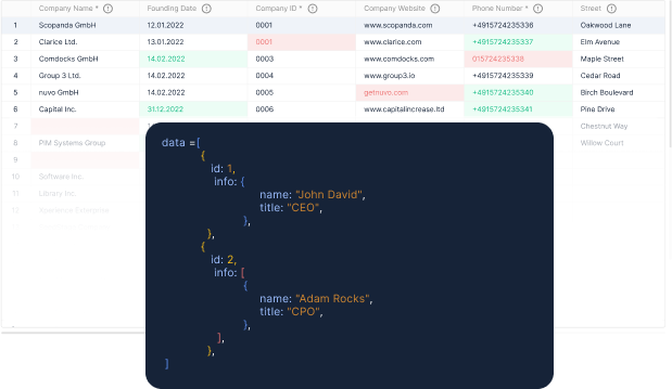 Parsing nested JSON files (allowNestedData)‍