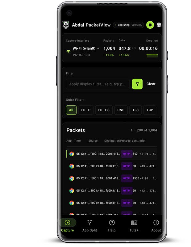 Wireshark Alternative Android