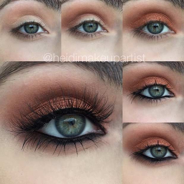 eye makeup for green eyes