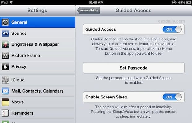 Enable “Kid Mode” in iOS with Guided Access