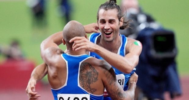 Gianmarco Tamberi e Marcell Jacobs Vincitori nelle loro categorie della medaglia d’oro Olimpiadi di Tokyo 2020