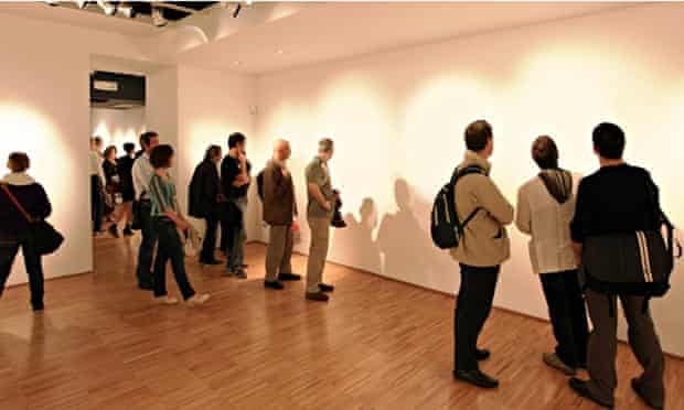 Gallery patrons take in Lana Newstrom’s invisible art hoax