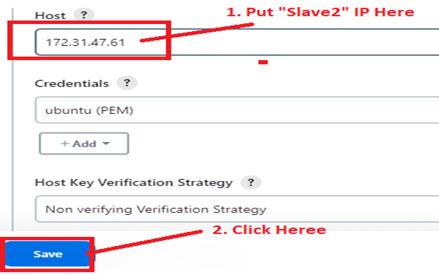 Click Save Slave2 Settings