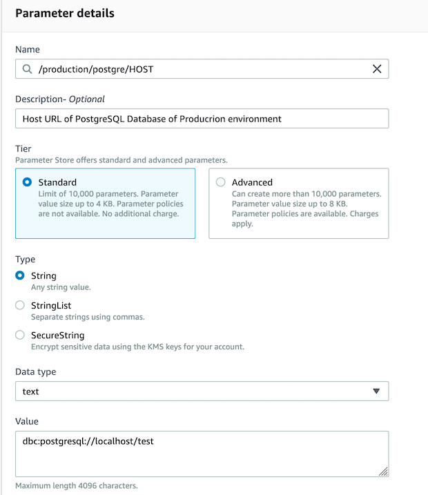 Adding host URL of the database