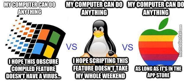 Image result for linux vs windows vs mac