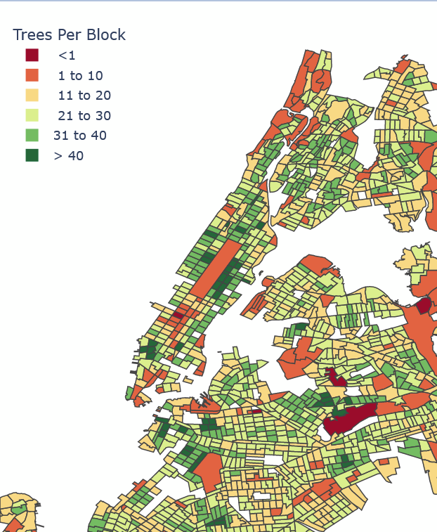 Visualizing Street Tree Population Variance in NYC Using GeoPandas