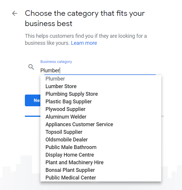 choose the right category on google my business account