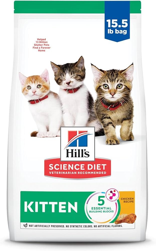 Hill’s Science Diet Kitten Healthy Development Chicken Recipe Dry Cat Food, 15.5-lb bag