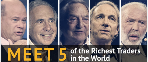 Picture Showing The Top 5 Richest Traders In The World