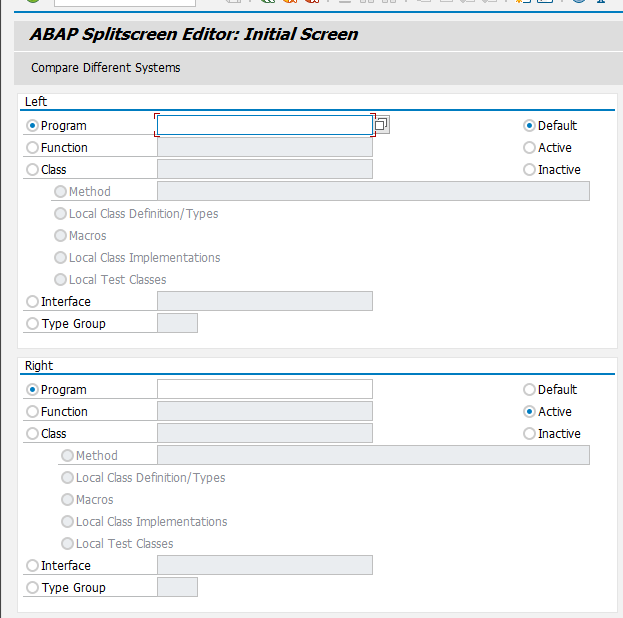 How to compare code between system in sap(SE39).