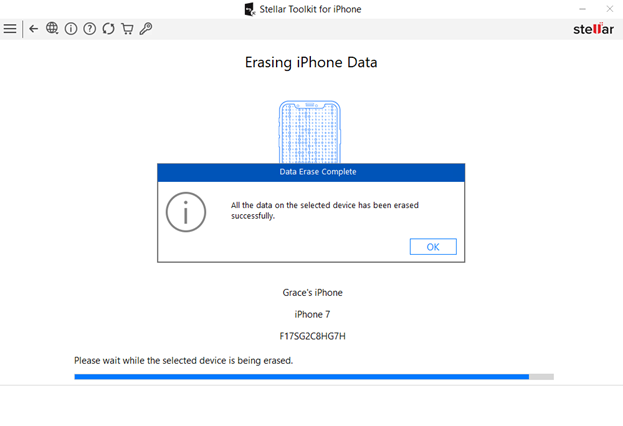 Stellar Toolkit for iPhone- Erasing iPhone Data