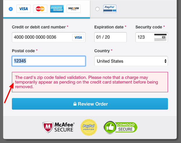 Freemius Checkout - Invalid Zip Code Error