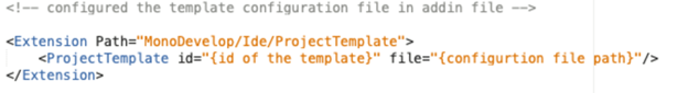 onfigure the template configuration file in the Manifest.addin.xml file