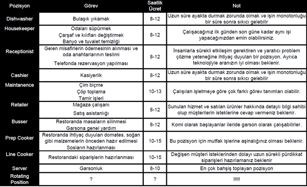 Work and Travel İşleri