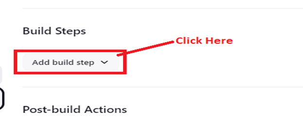 Click on “Add build step”