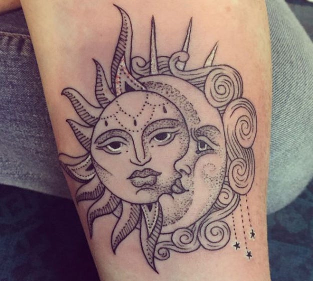 8 Amazing Sun and Moon Tattoo Designs for the Couples ... - moon and the sun tattoo meaningbr /
