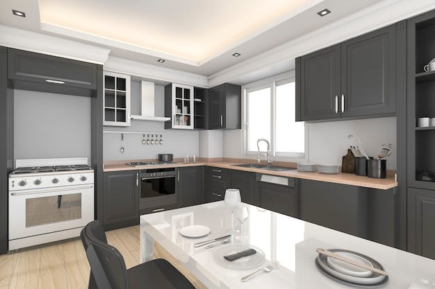 L-Shaped Modular Kitchen Design