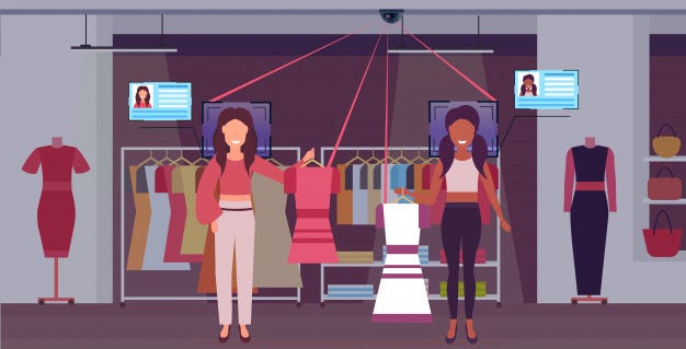 Facial Recognition Concept in Retail Industry