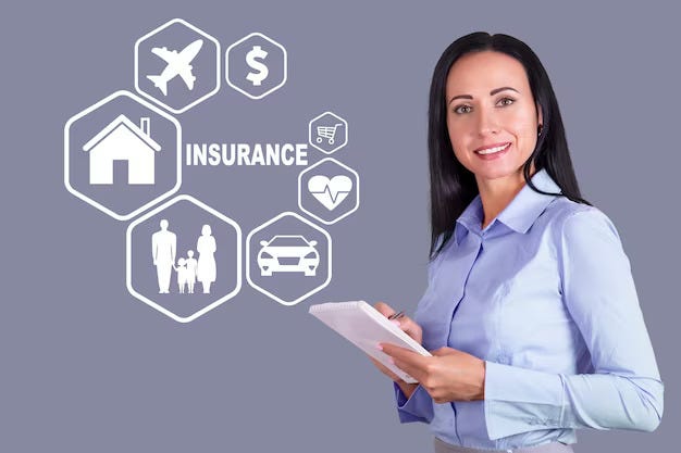 Women portrayed as an insurance expert