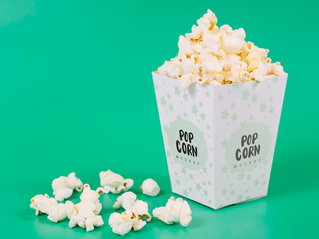 popcorn box filled with popcorn