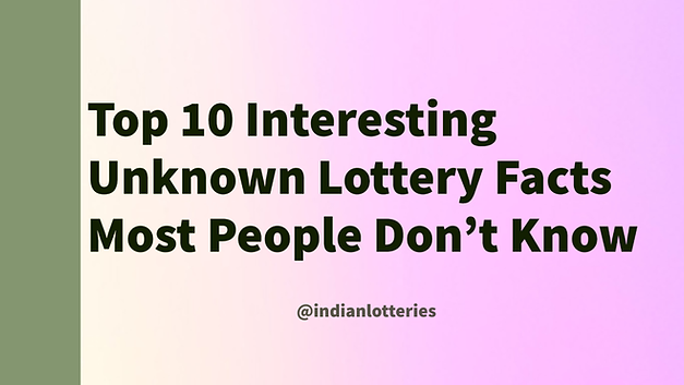 facts about lottery