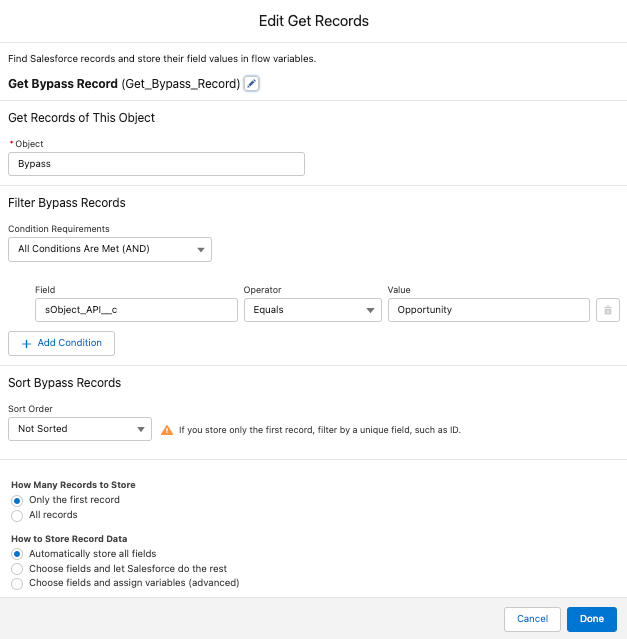 Get Records element referencing automation execution control