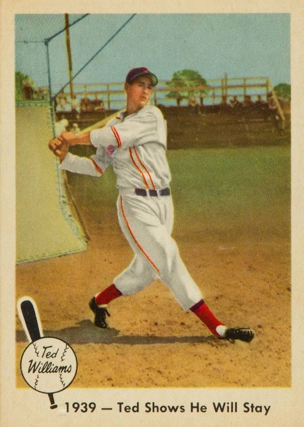 A Ted Williams baseball card.