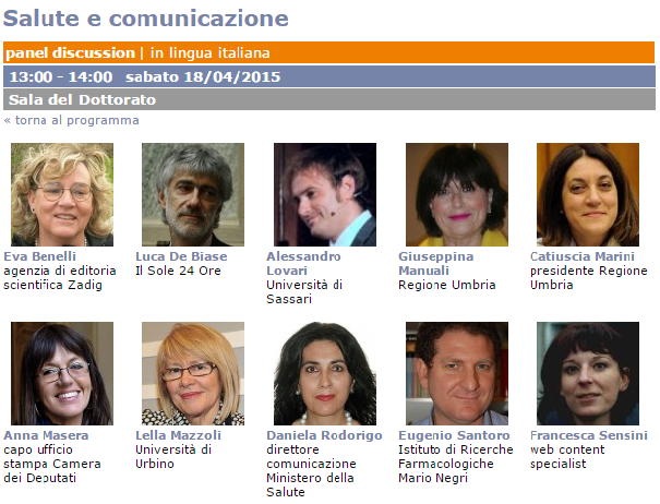 Festival Internazionale del Giornalismo - Comunicazione e salute