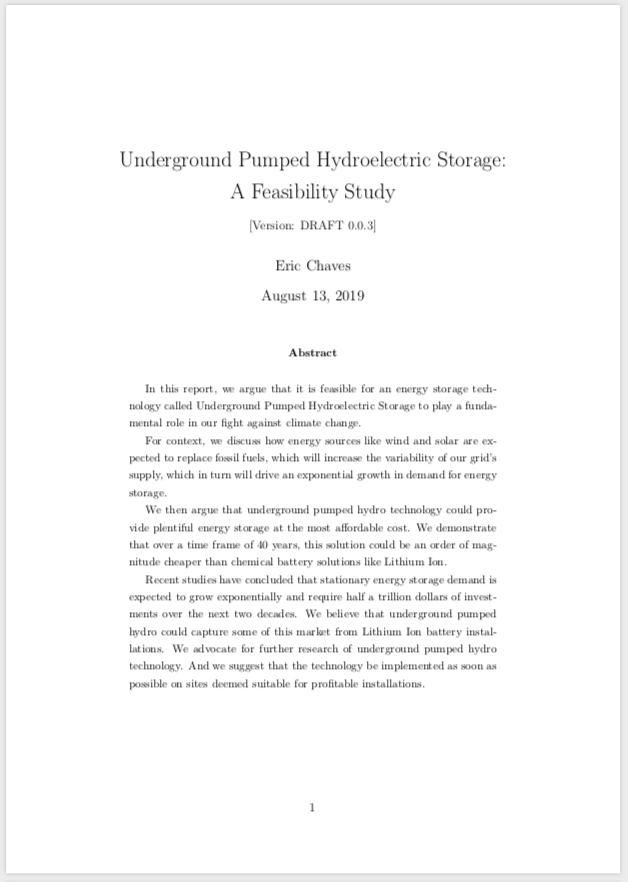 A screenshot of a draft of the research paper.