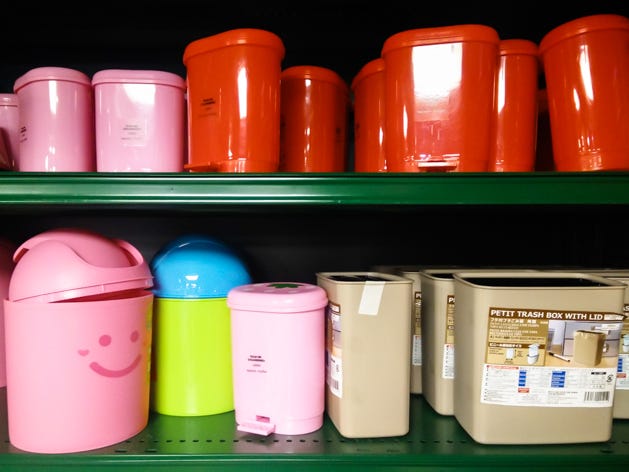 Plastic bins sold at Living Plaza by Aeon