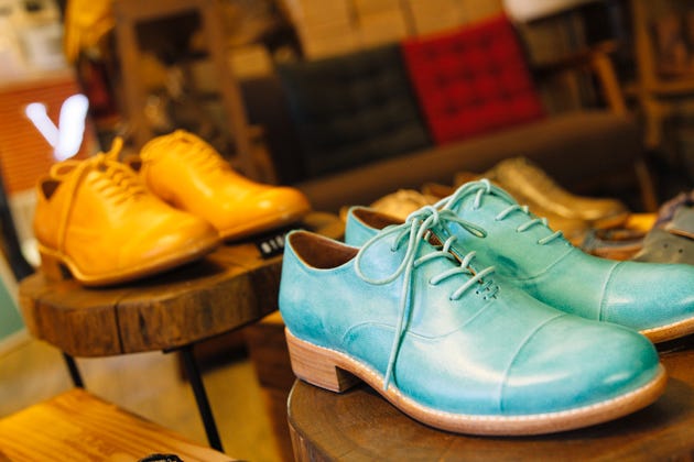 Leather shoes at Volare in Causeway Bay