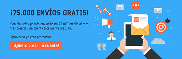 ¡Envía hasta 75.000 emails gratis!