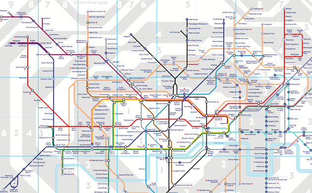 The London Underground map, didn’t change much since the 1933 iconic redesign