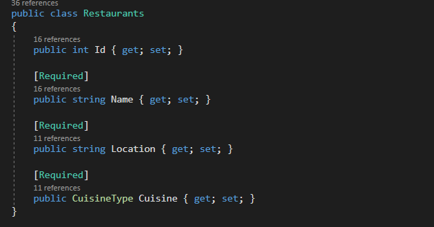 Validations added on top of model properties