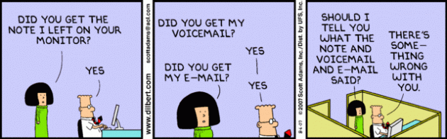 Dilbert: overcommunication