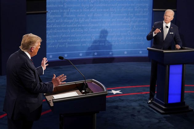 The 2020 Presidential Debate between Joe Biden and Donald Trump.
