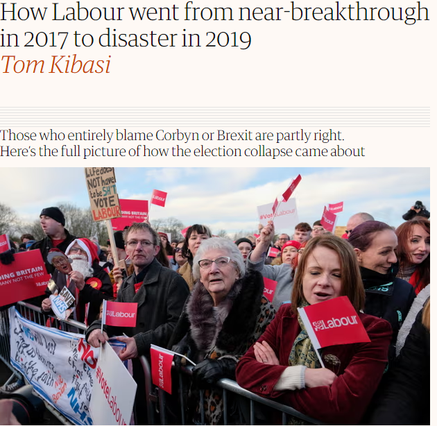 Headline from online newspaper about Labour screwing up two elections