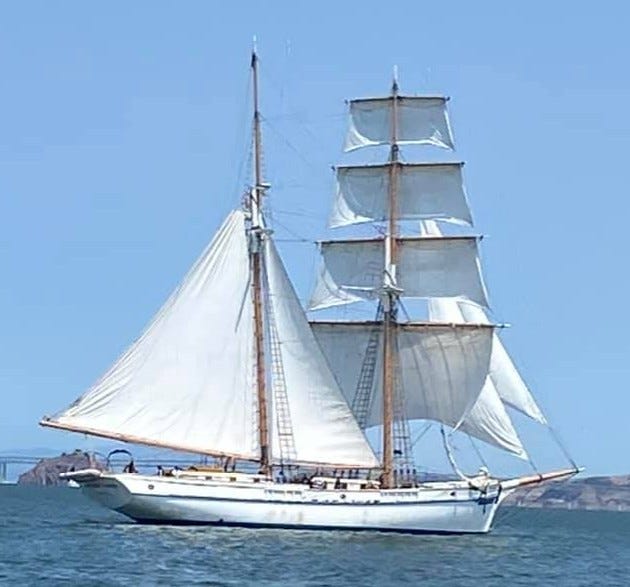 Brigantine-rigged Matthew Turner under sail in San Francisco Bay