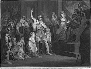 Caractacus at the Tribunal of Claudius at Rome...