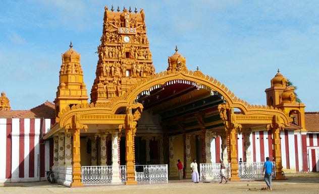 The srilanka famouse Hindu temple in Jaffna “ Nallur Kandaswamy Temple