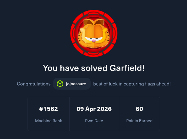 HackTheBox — Garfield (Hard Windows): Walkthrough