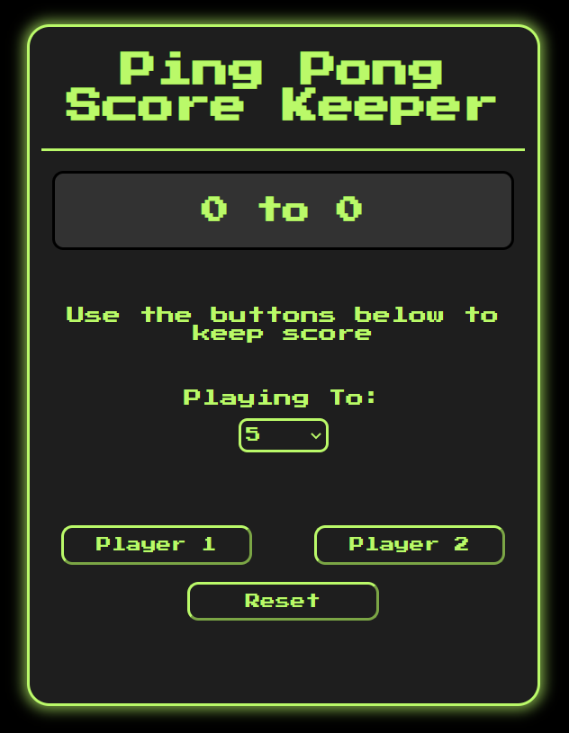 Picture of Score Keeper Project