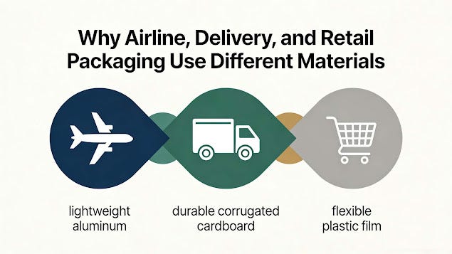 Why Airline Delivery and Retail Packaging Use Different Materials