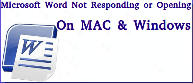 Why Is Microsoft Word For Mac Not Responding