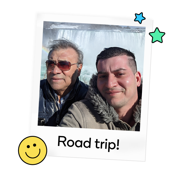 Juan and his dad take regular road trips to Niagara Falls — and Waze helps them get there.