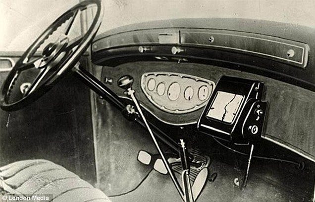 Black and white image of the Iter Avto navigation system