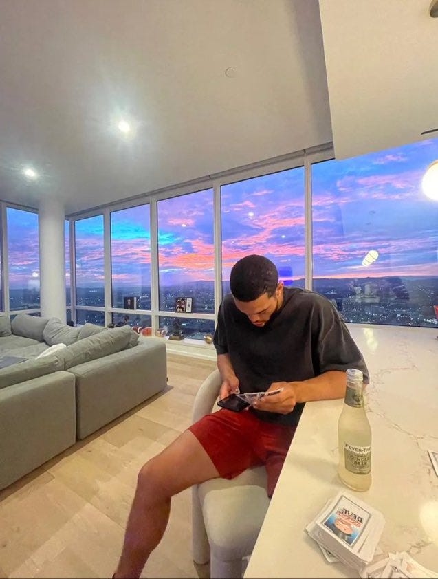 Caleb Williams at his LA Penthouse