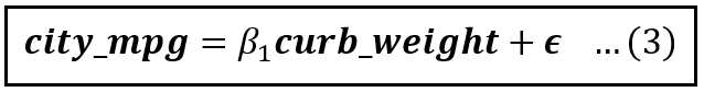 The truncated linear model of automobile fuel efficiency