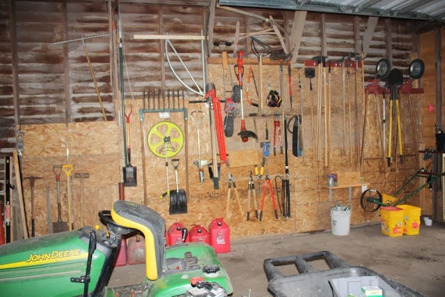 Tools on Truck Barn wall